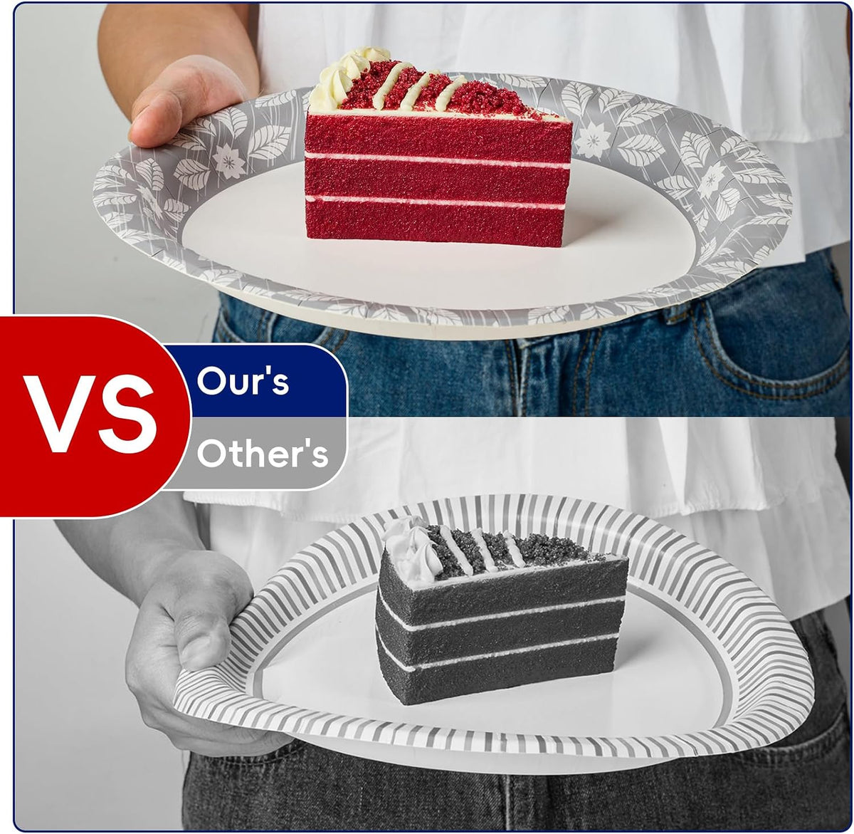 10 inch 140 Pack Disposable Paper Plates