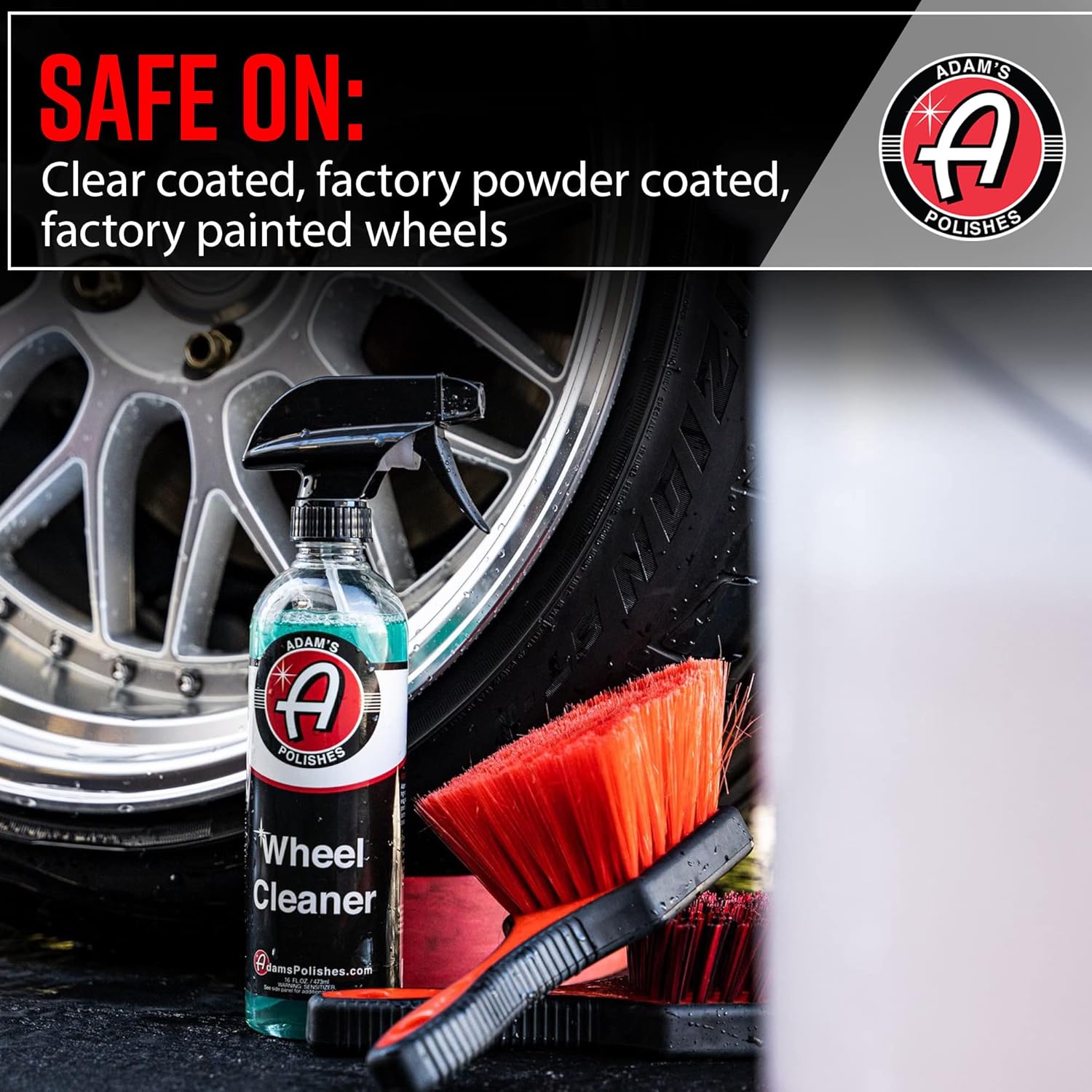 Wheel Cleaner 16oz - Tough Wheel Cleaning Spray for Car Wash Detailing | Rim Cleaner & Brake Dust Remover | Safe On