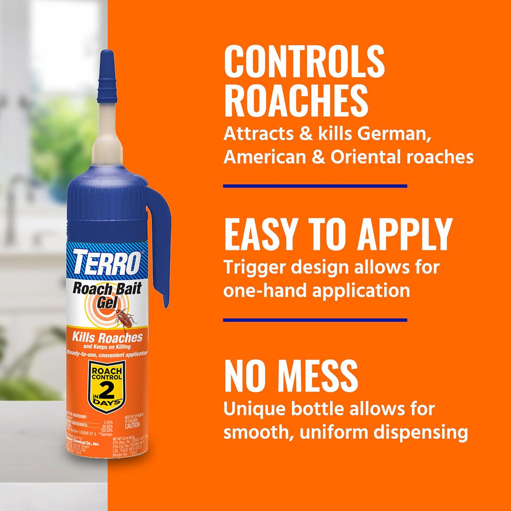 Cockroach Gel Bait Killer, 84g of Bait, Fast-Acting Roach Killer | Indoor Infestation Control for German, American &