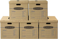 5-Pack Large Classic Moving Boxes with Reinforced Handles