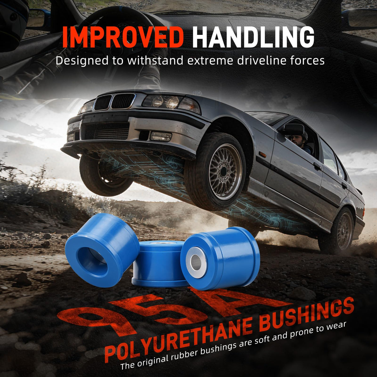 Bevinsee 95A Polyurethane Differential Mount Bushing Kit