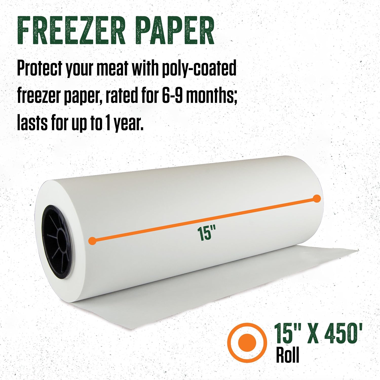 Products Freezer Paper, Poly Coated, 15" x 450', White