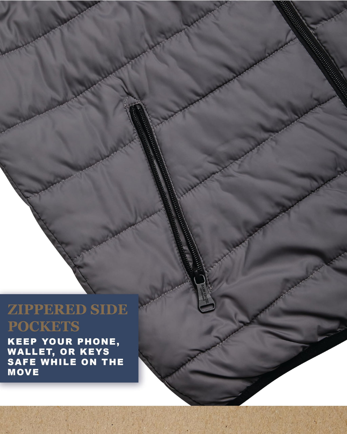Mens Packable Puffer Vest, Down Alternative