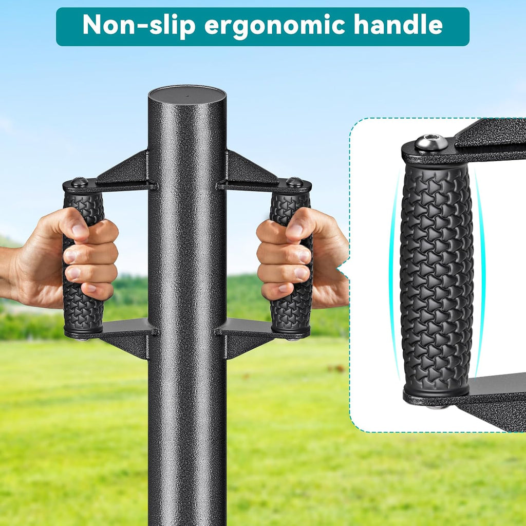 T Post Driver Non-Slip Handle Double-Layer Post Pounder for Fence
