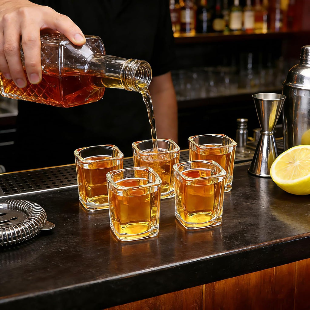 48 Pack Shot Glasses Bulk, 2.2 oz Clear Heavy Base Shot Glass Set