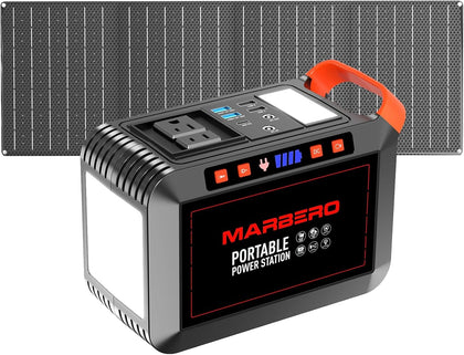 148Wh Solar Generator with Solar Panel Included Portable Power Station 200W with Foldable Solar Panel 40W Set for