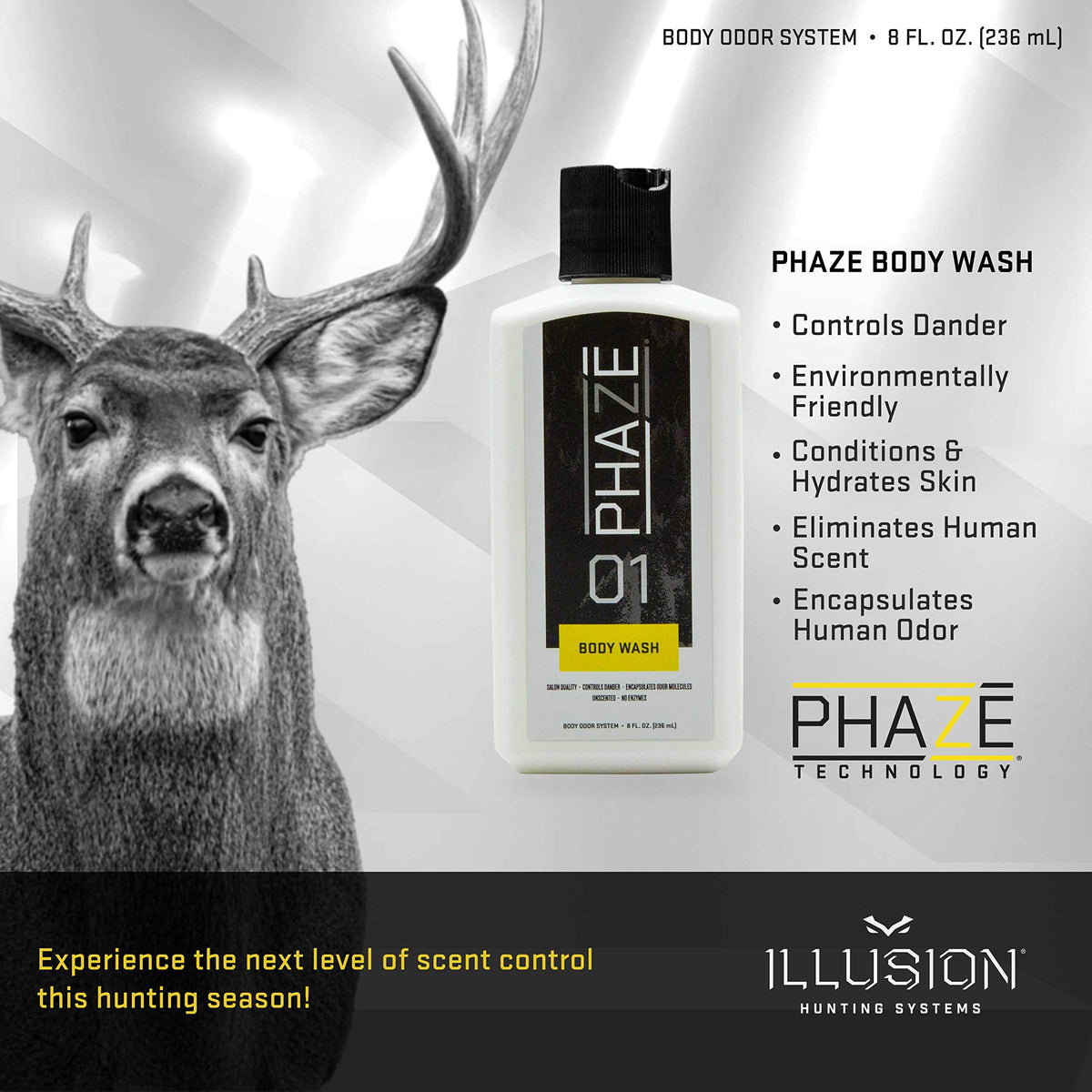PhaZe 1 Body Wash - #1 Deer Hunter's Scent Elimination (FBA)
