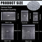 100 Pcs 5 Sizes Clear Bubble Bags Self Adhesive Bubble Cushioned Pouches Double Walled Shockproof Clear Cushioning