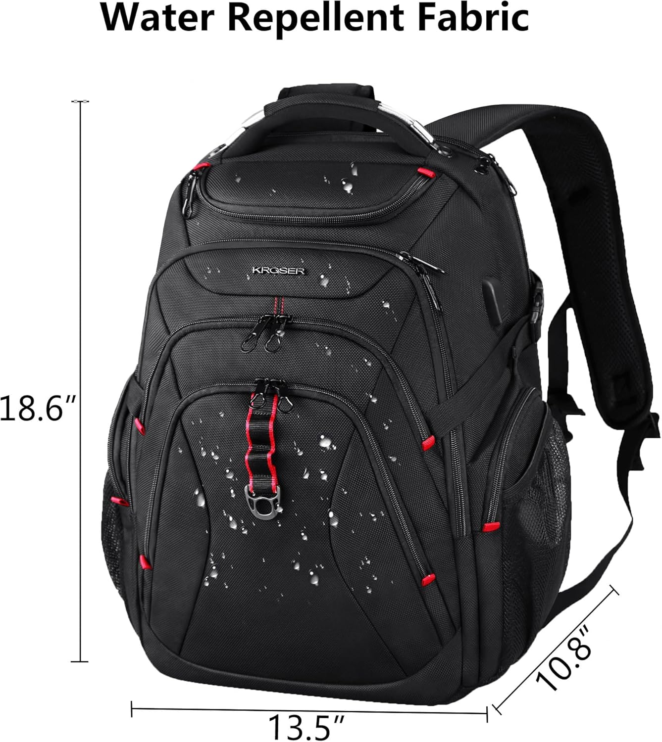 Travel Laptop Backpack 17.3 Inch XL Computer Backpack with Hard Shell Saferoom RFID Pockets Water-Repellent Business