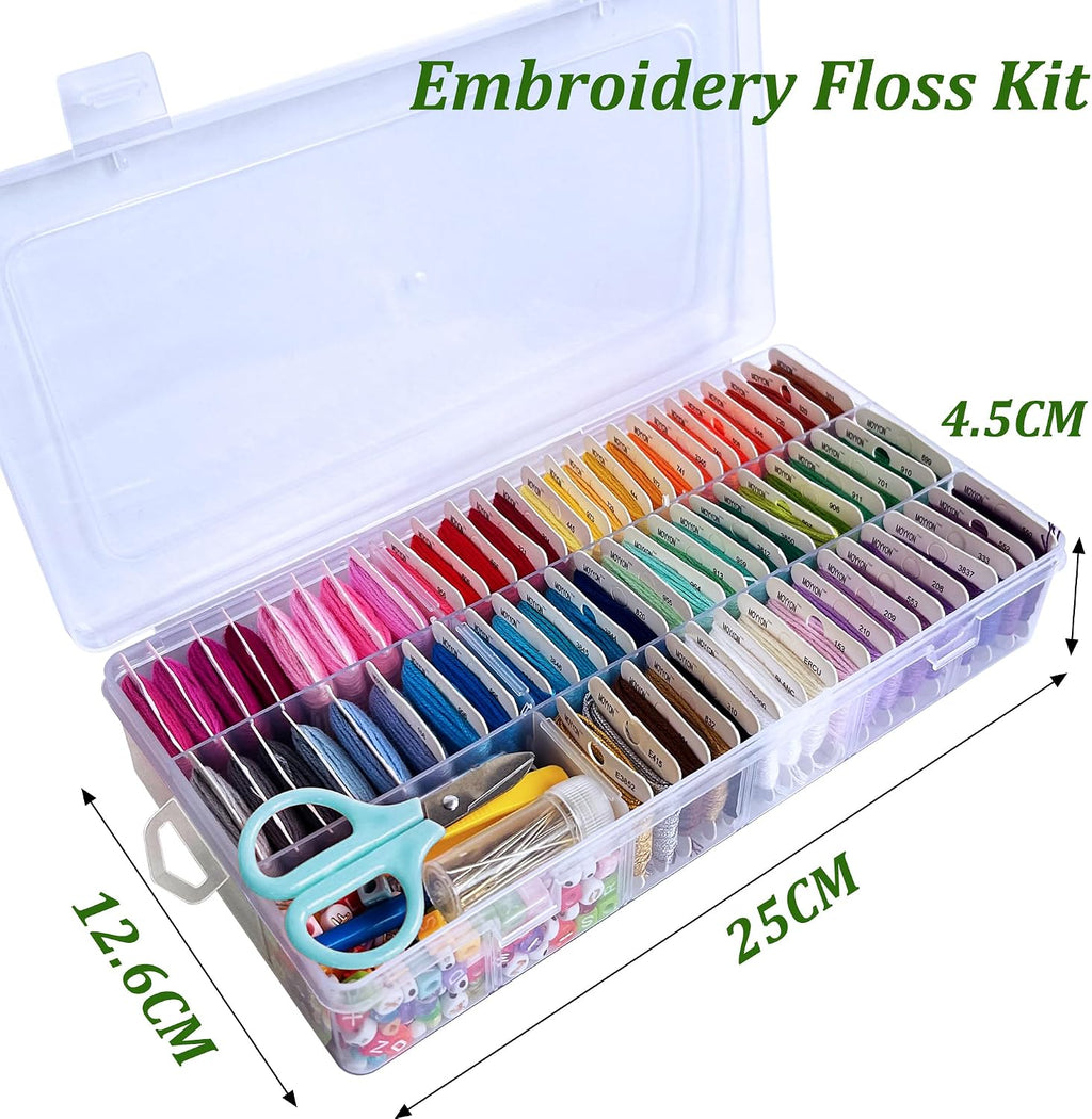 400+Pcs Vibrant Rainbow Embroidery Floss kit for Making Friendship Bracelets