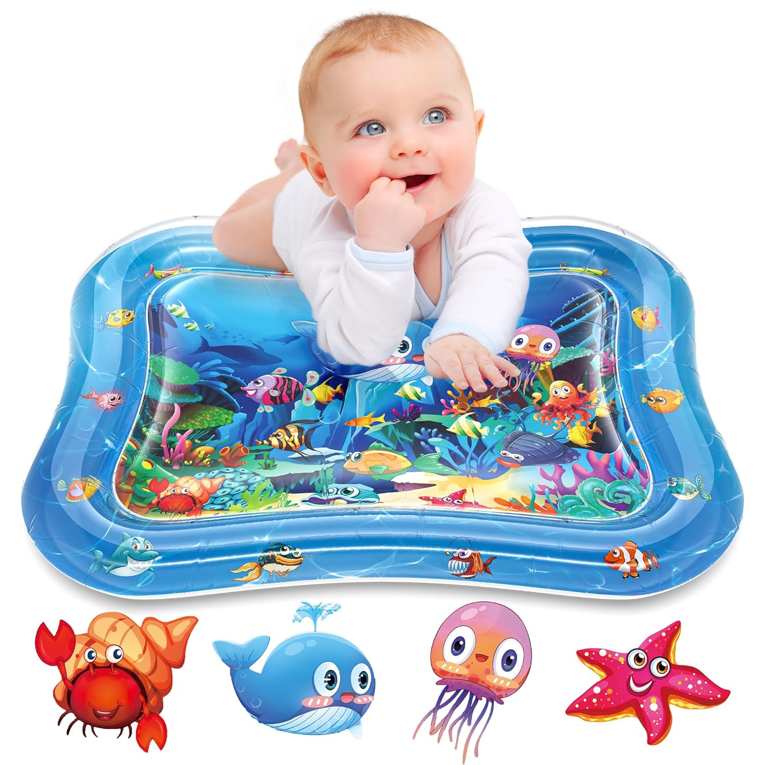 Inflatable Tummy Time Mat Premium Baby Water Play Mat for Infants and Toddlers Baby Toys for 3 to 24 Months