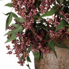 1 Pcs Artificial Berry Stems 35 Inch Gray Purple Fall Decor