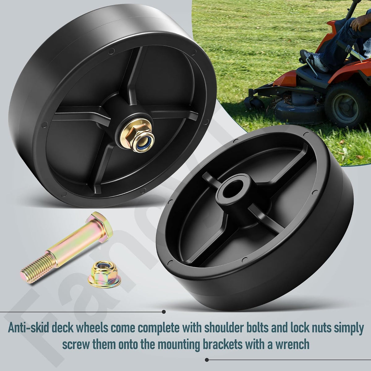 734-0973 Mower Deck Wheels Kit for 32" 38" 42" 44" 46" 48" Riding Mower