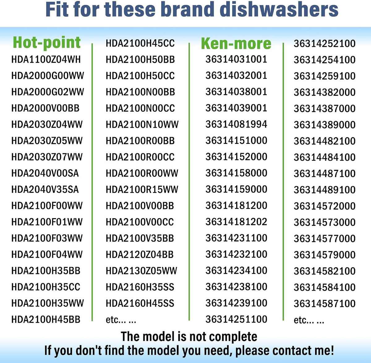 WD08X10057 Dishwasher Door Gasket Seal with WD8X228 WD8X227 Corner Baffles