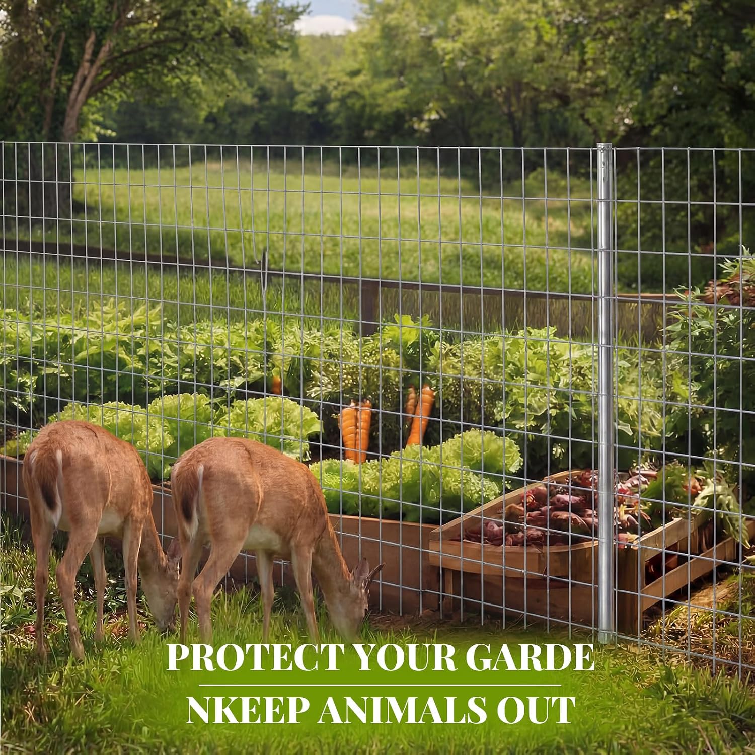 48in X 100 ft Welded Wire Fence, 2 Inch x 4 Inch 16 Ga, Silver