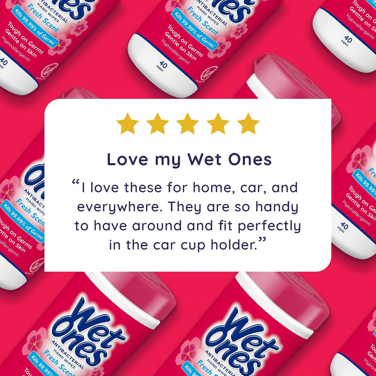 Antibacterial Hand Wipes, Fresh Scent, 40 ct Canister (6 Pack)