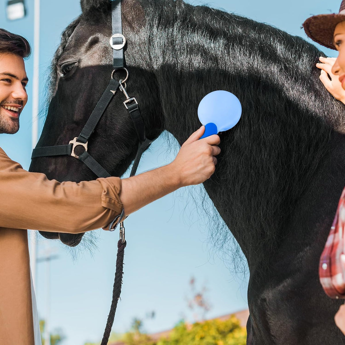 2 Pack Mane and Tail Brush Mane and Tail Horse Bog Brush with Grip Random Color