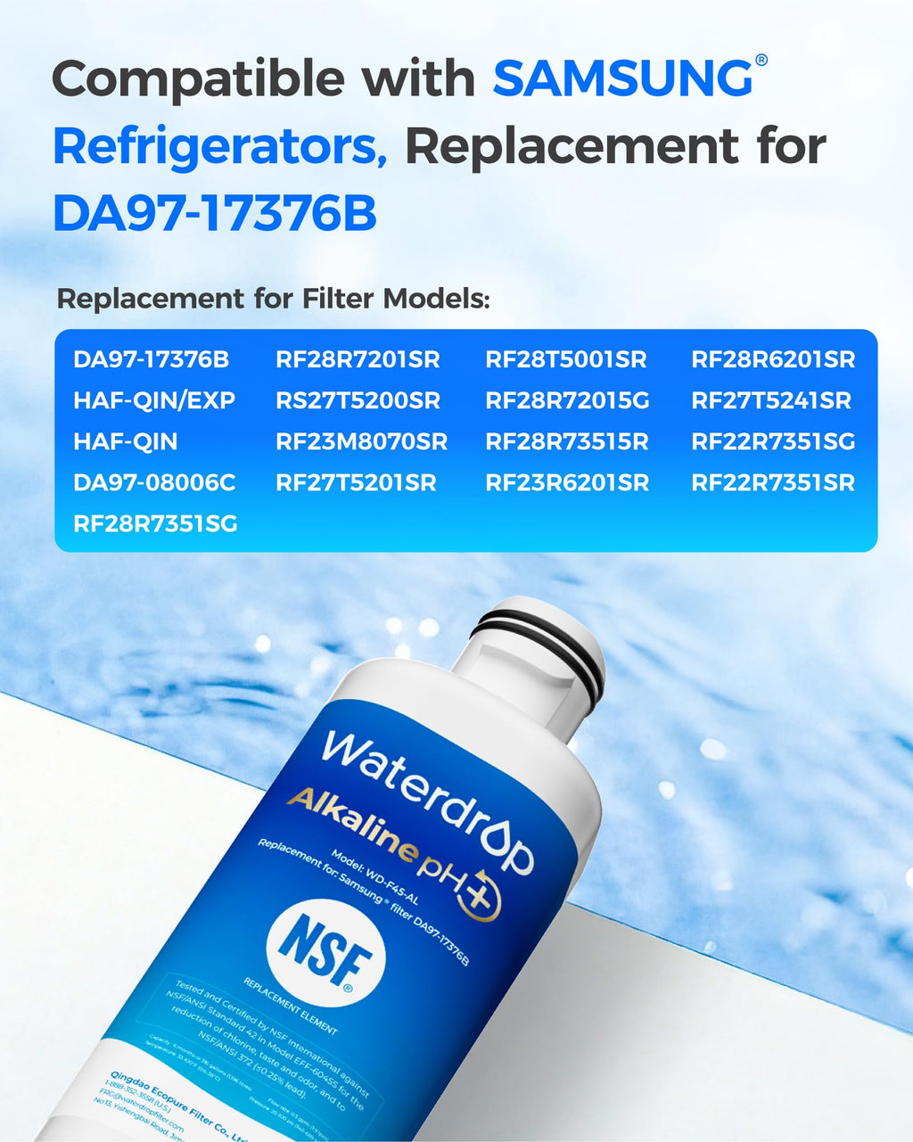 Alkaline Water Filter Replacement for Samsung DA97-17376B 3 Pack