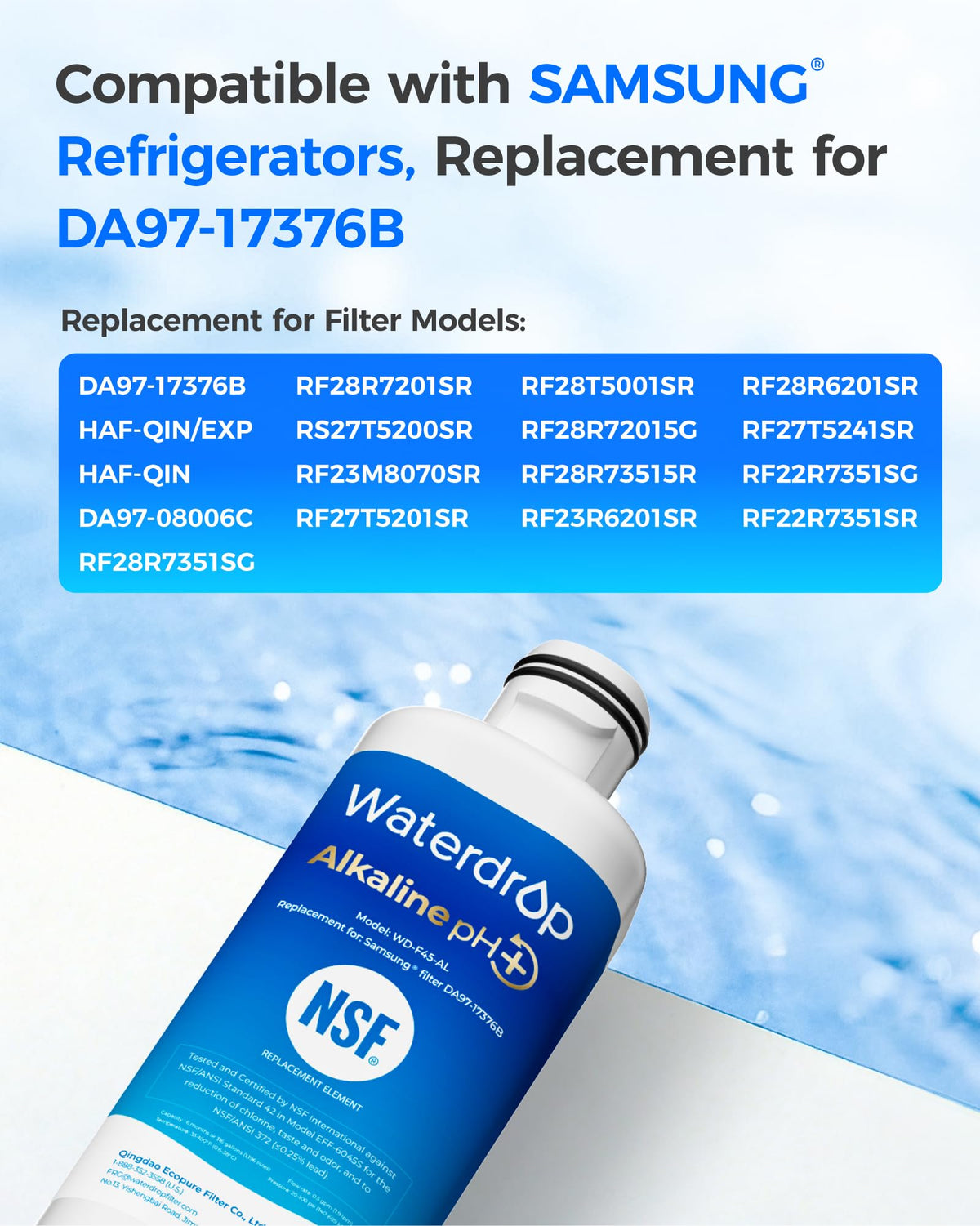 Alkaline Water Filter Replacement for Samsung DA97-17376B 3 Pack