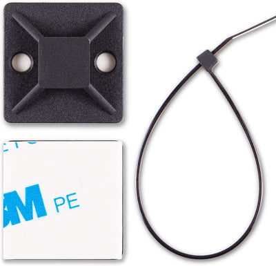 Cable Tie Mounts, Adhesive-Backed, 1 Inch