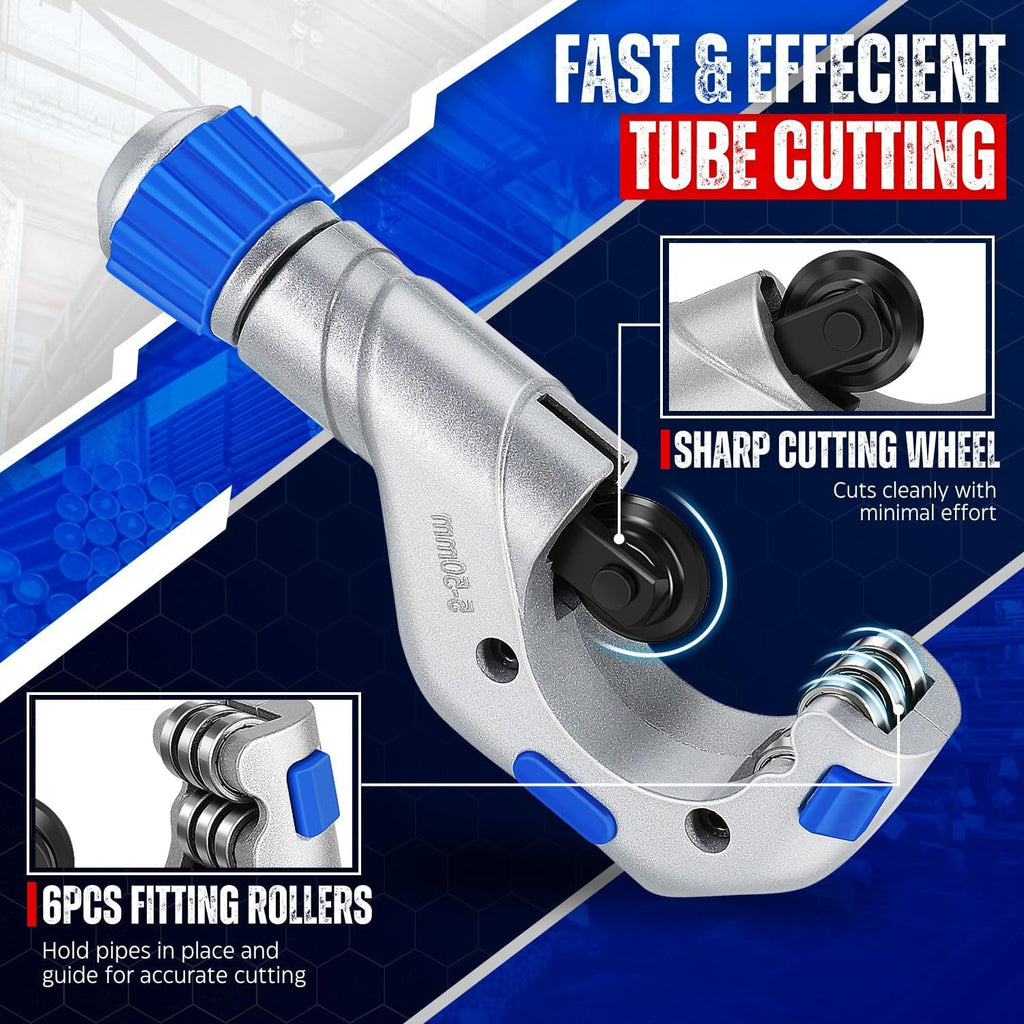 Copper Pipe Cutter Tool, 3/16 to 2 Inch (5-50 mm) Tubing Cutter | Metal Tube Cutter for Pvc and Thin Stainless Steel