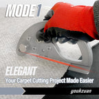 New 2026 youkzuan Professional Carpet Cutter Tool, Carpet Loop Pile Cutter with 15Pcs Heavy Duty Utility Knife
