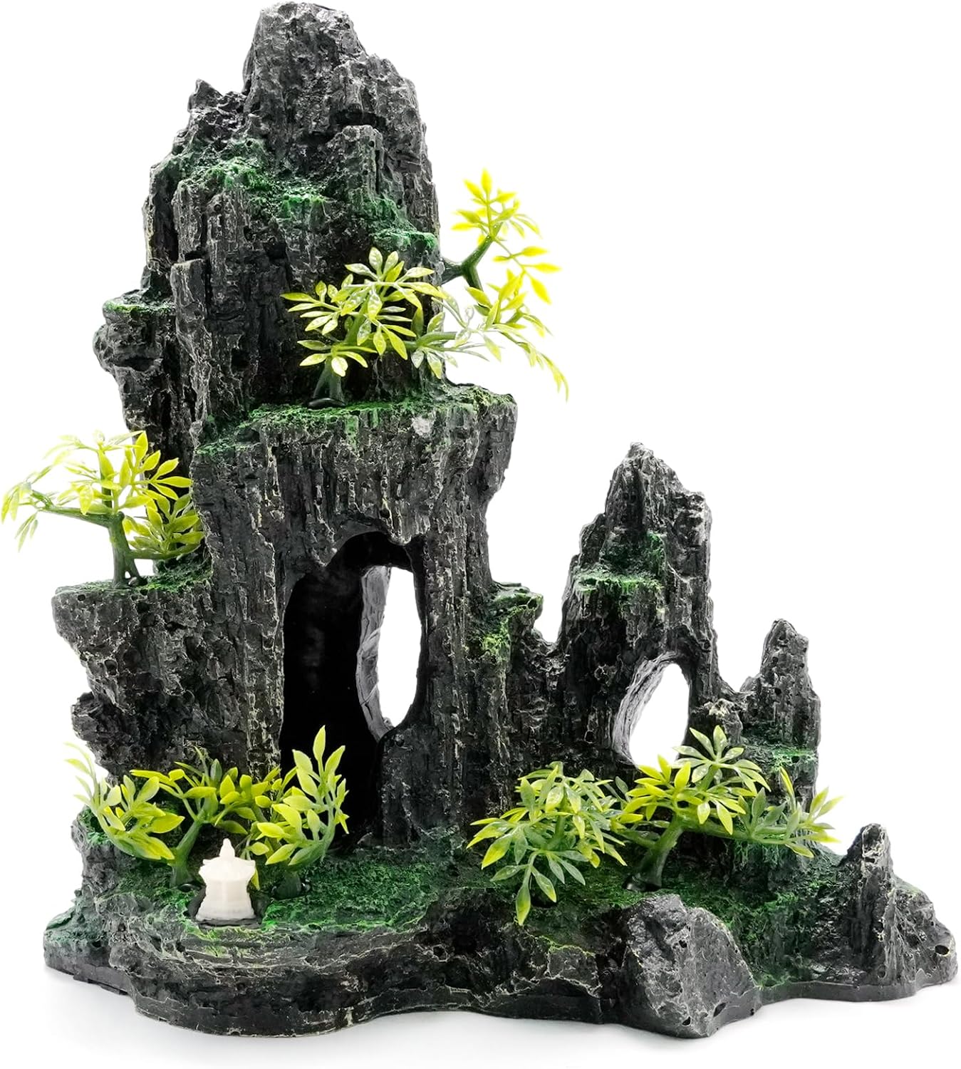 Large Aquarium Decorations and Tall Aquarium Decor for Fish Tank Decorations Artificial Mountain View Ornament Tall