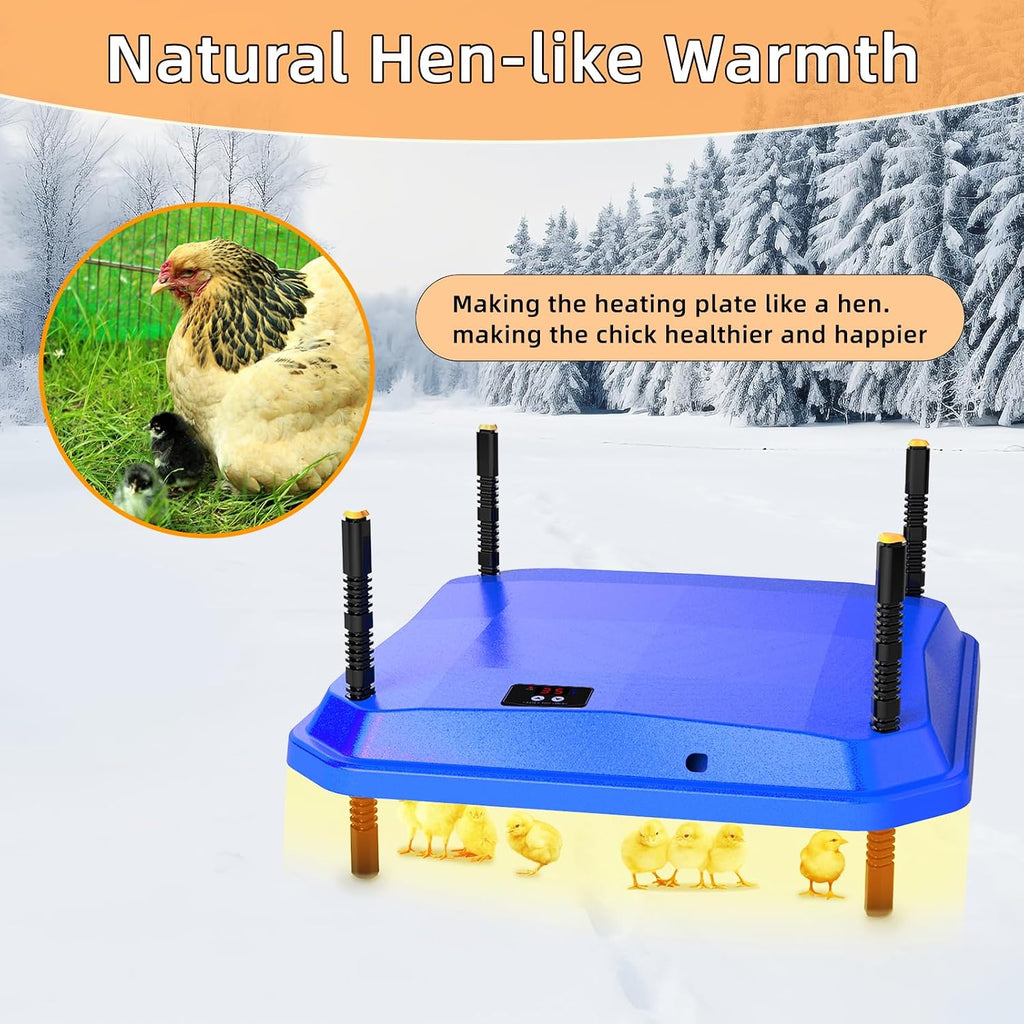 Chick Brooder Heating Plate, Brooder Heater for Chicks, Adjustable Temperature Height Adjustable Brooding Heater