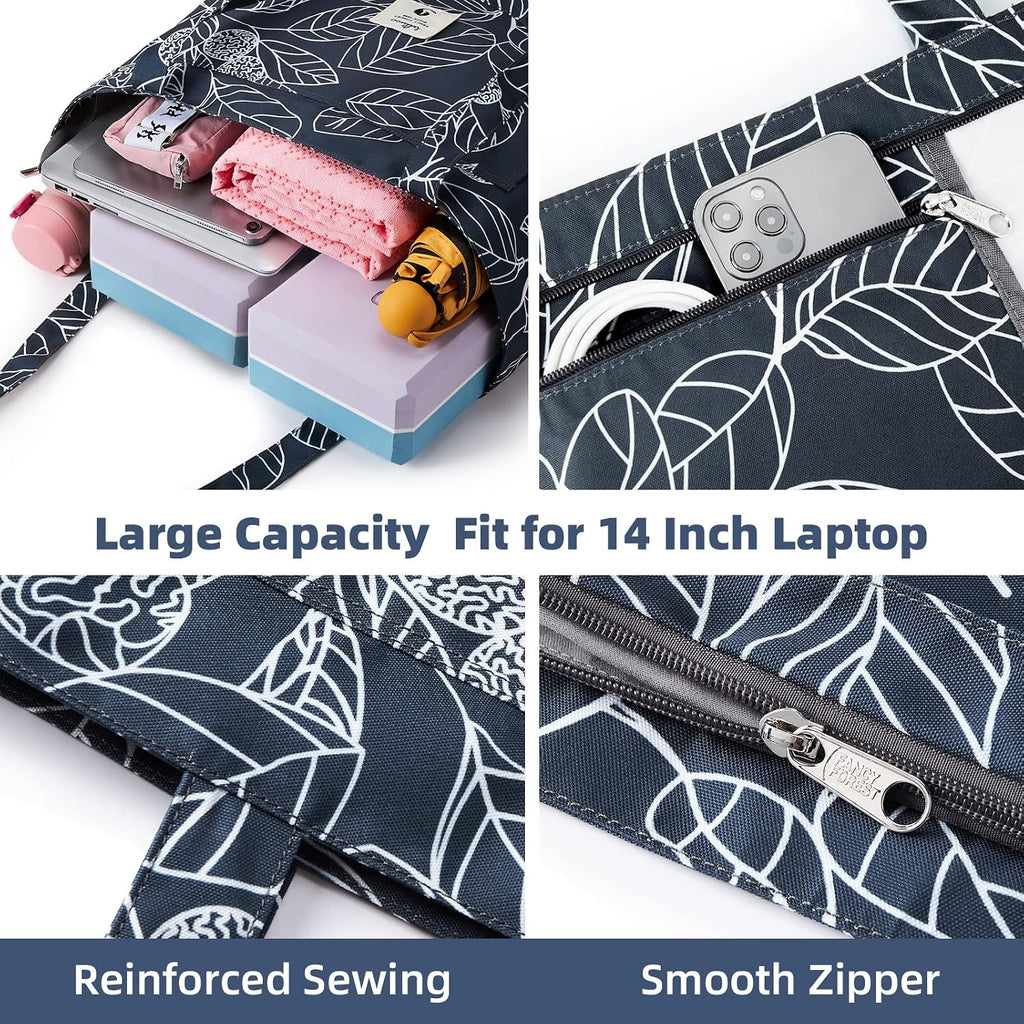 WLLWOO Yoga Mat Bag for Women Mat Carrier Canvas Carryall Tote Pilates Gym | Yoga Mat Holder Shoulder Bag for Travel