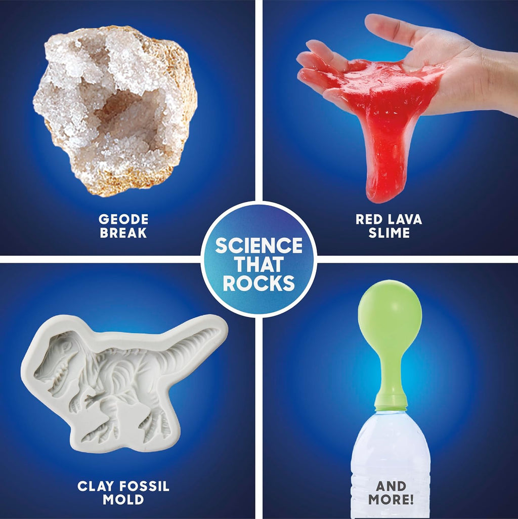 Planet Earth Science Kit – 65 Experiment STEM Lab for Kids| Includes DIY Volcano, Tornado, Fossils, Crystals, &