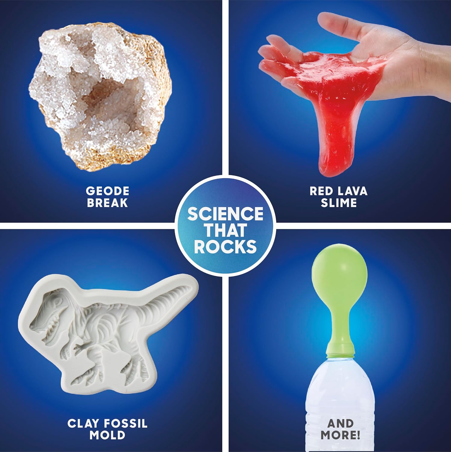 Planet Earth Science Kit – 65 Experiment STEM Lab for Kids| Includes DIY Volcano, Tornado, Fossils, Crystals, &