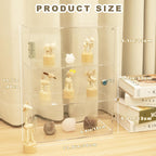 3 Shelf Locking Display Case with Key, Acrylic Countertop Cabinet | Clear dustproof lockable showcase, vitrinas para
