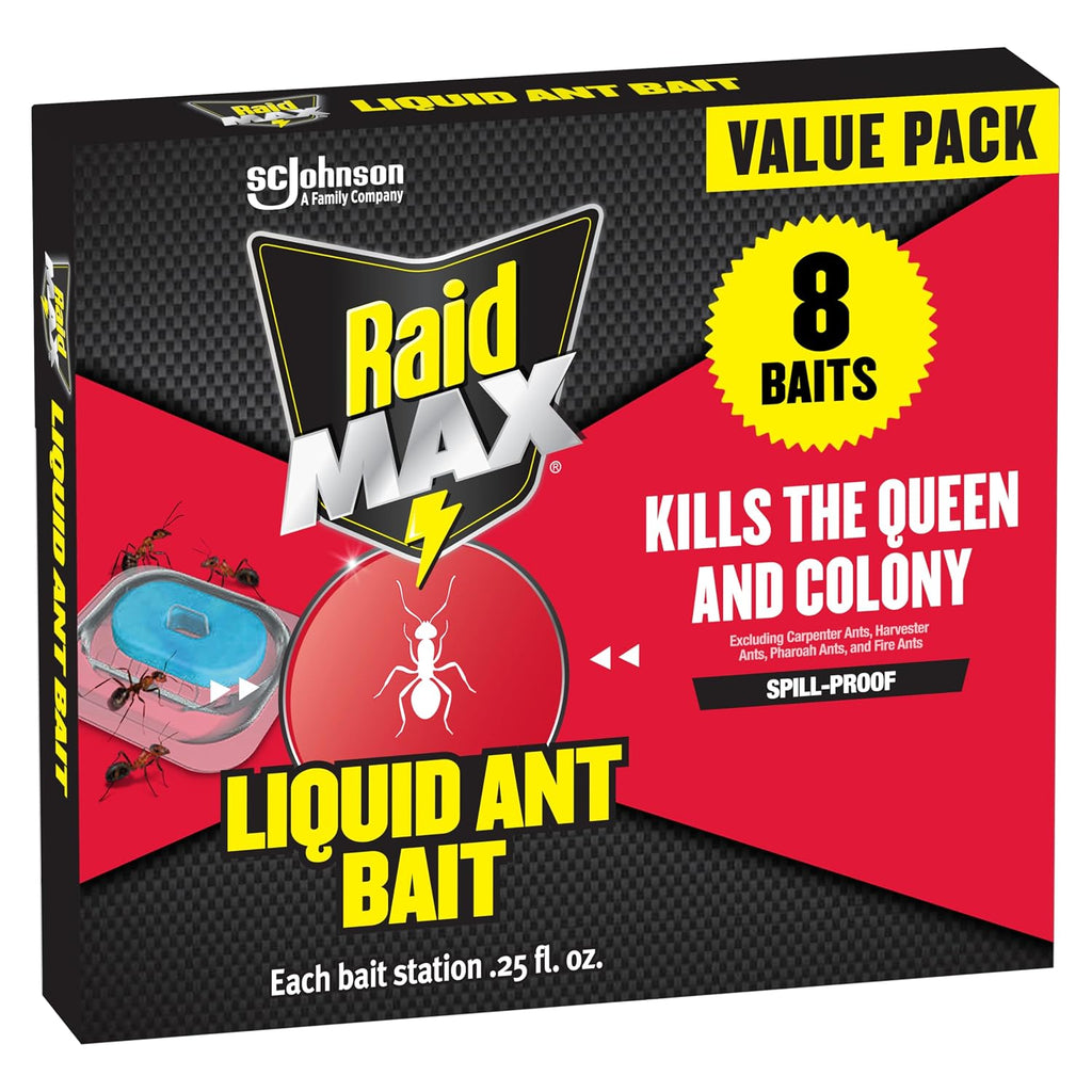 MAX Liquid Ant Bait - Ant Traps Indoor and Outdoor Use – Insect Repellent & Pest Control That Kills Ants Where They