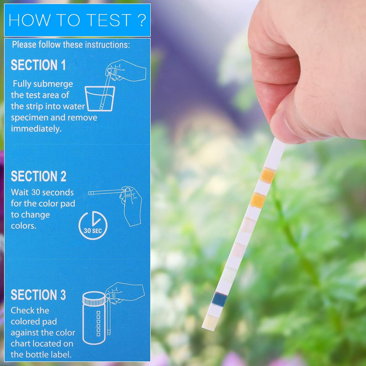 Aquarium Test Strips for Fish Tanks, 7-in-1 with Ammonia, 150 Count