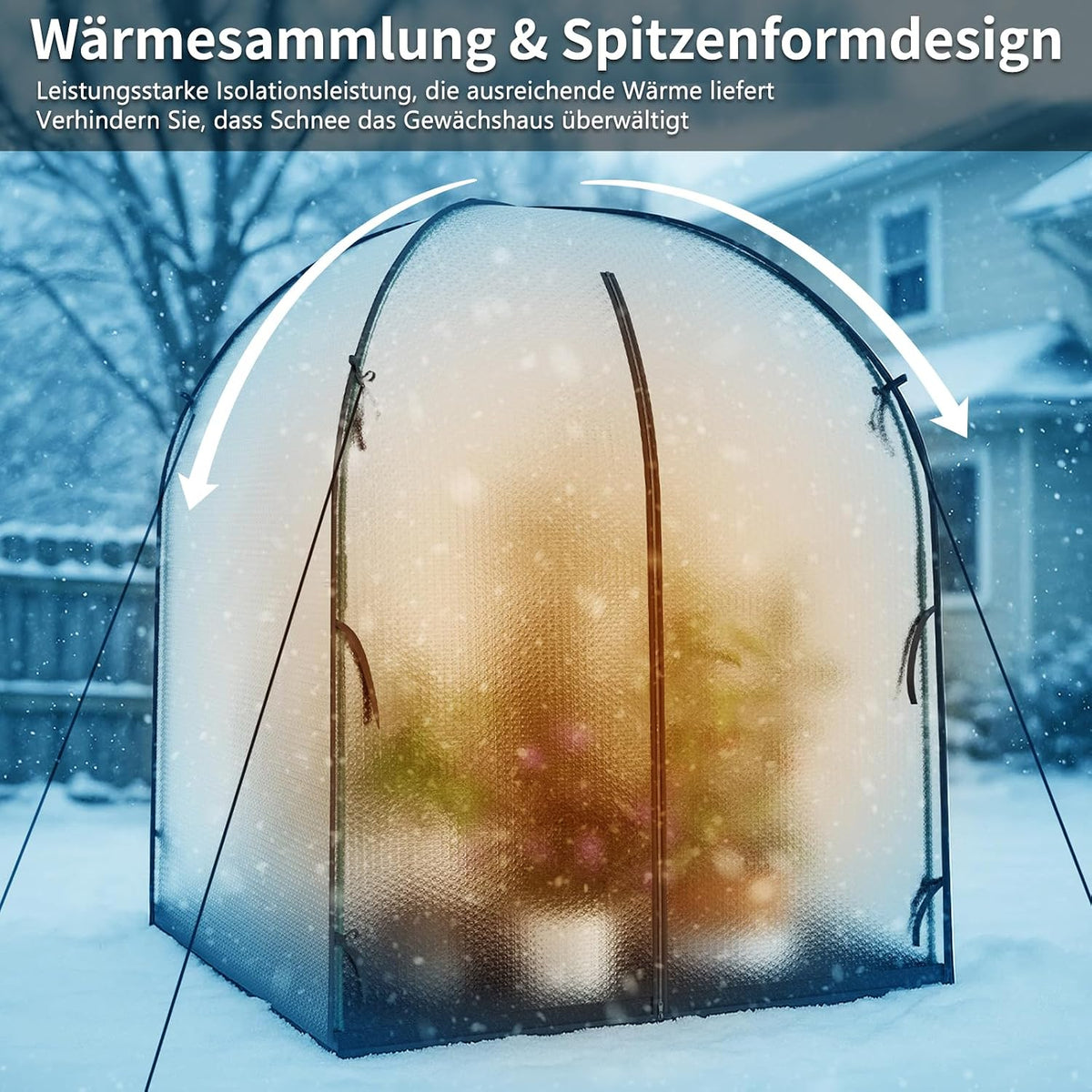 Greenhouse for Outdoor/Indoor, Bubble Film Greenhouses | Portable Walk In Small/Mini Green House Kit for Outside
