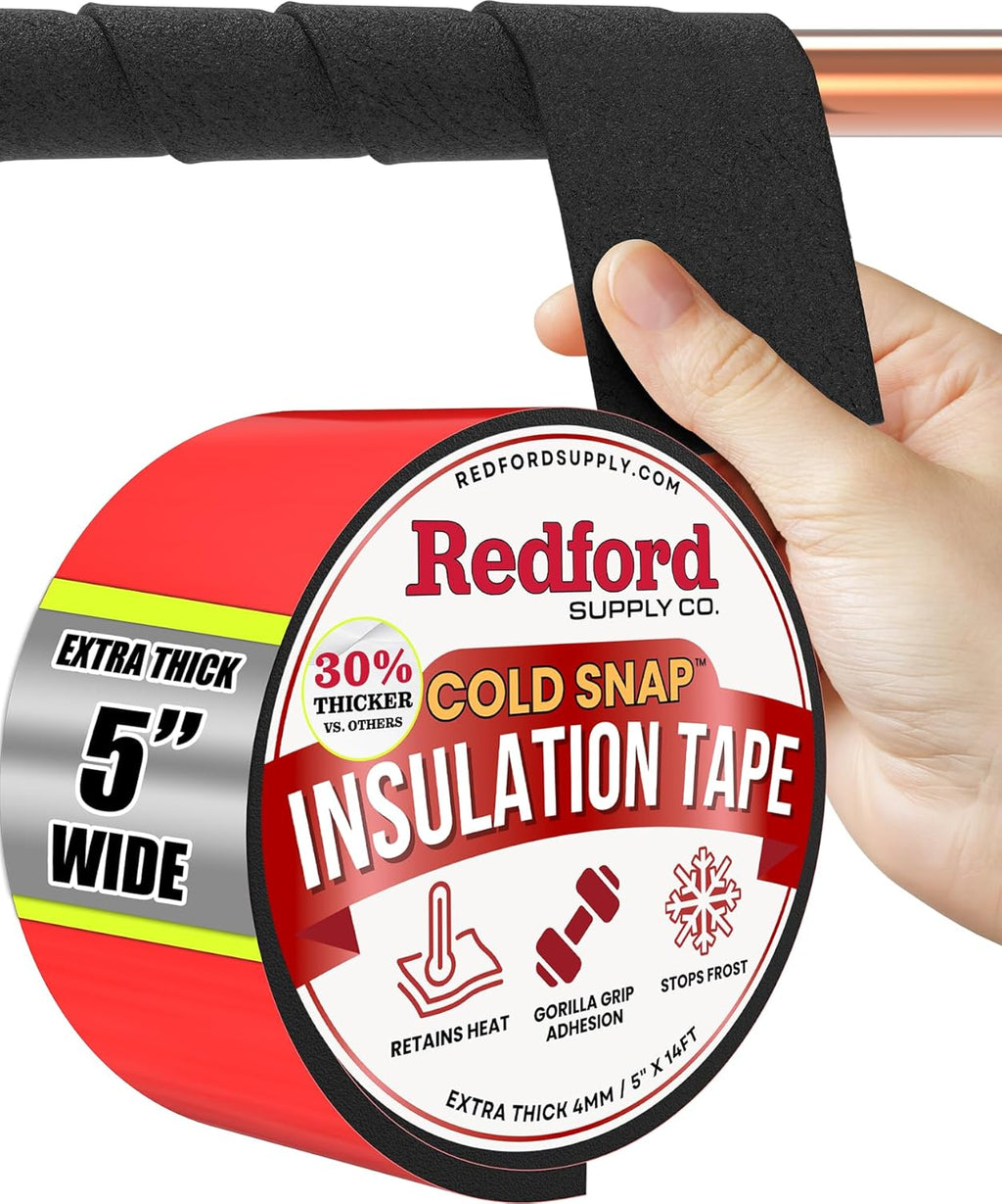5 inch x 14 ft, Pipe Insulation, Outdoor Pipe Insulation Wrap for Winter Freeze Protection, Water Line Freeze