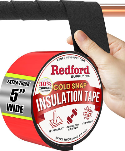 5 inch x 14 ft, Pipe Insulation, Outdoor Pipe Insulation Wrap for Winter Freeze Protection, Water Line Freeze