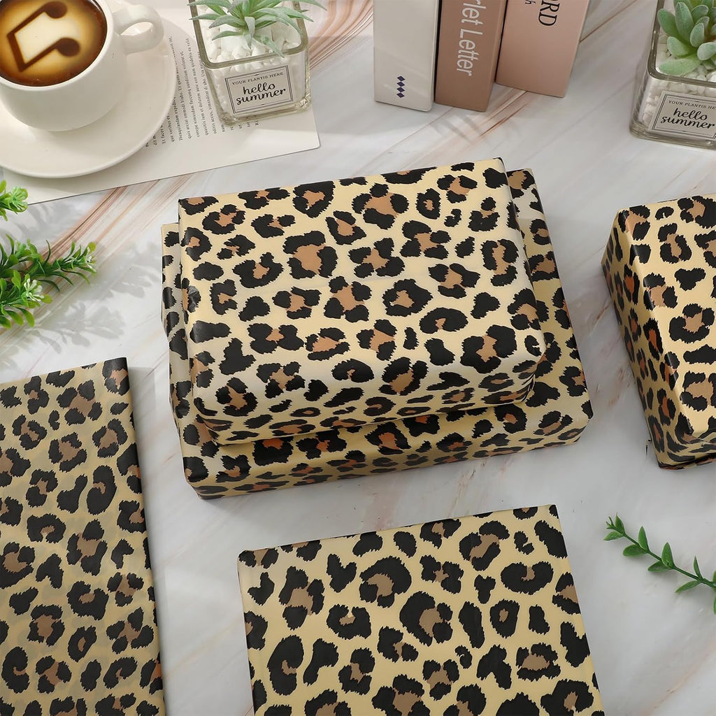 60 Sheets Leopard Print Tissue Paper Gift Wrapping Paper, 14 x 20 Inch