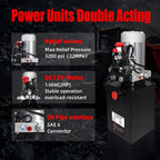 6 Quart Hydraulic Power Unit Double Acting Hydraulic Pump for Dump Trailer