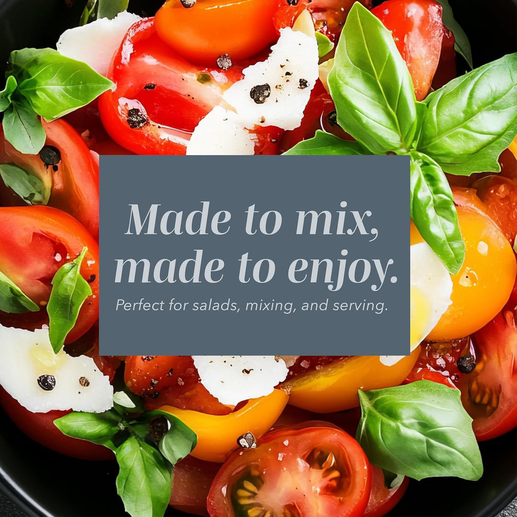 Mixing Bowls with Lids - 12 Piece Plastic Nesting Bowls Set includes 6 Prep Bowls and 6 Lids, Microwave Safe Mixing