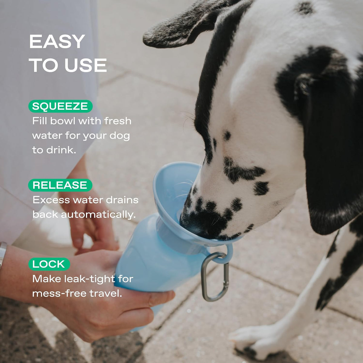 Springland 22oz Classic Portable Dog Water Bottle with Built-in Bowl, Lilac