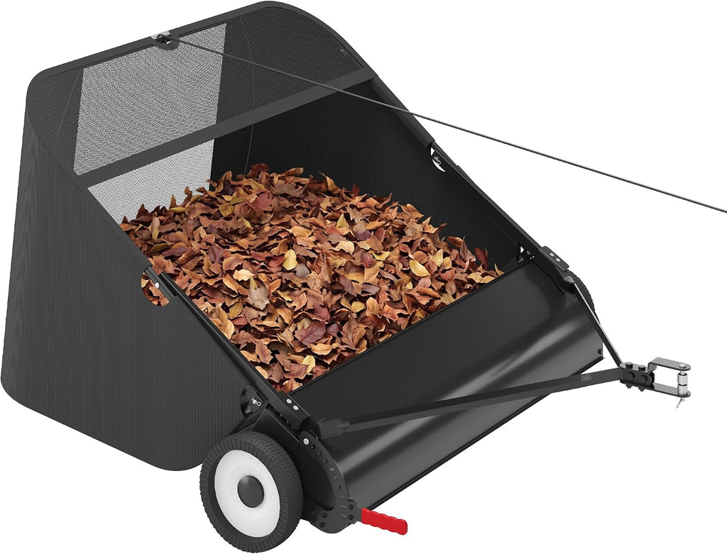 52 Inch Tow Behind Lawn Sweeper with 26 Cu Ft Hopper