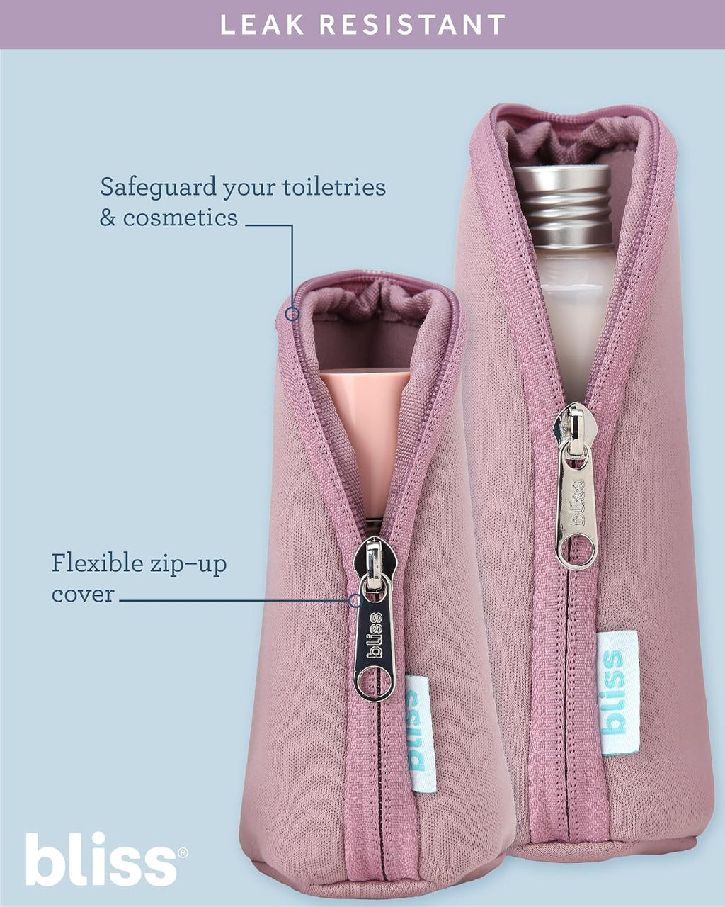 Travel Bottle Protector Set 4 Pack Padded Reusable Holders