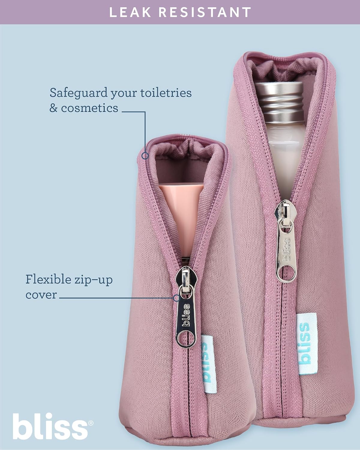 Travel Bottle Protector Set 4 Pack Padded Reusable Holders