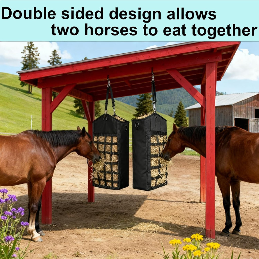 Hay Bags for Horses, 1PCS Slow Feed Hay Bags for Goats, Sheep, Donkey, Two-Sided Premium Oxford Hay Feed Bags and