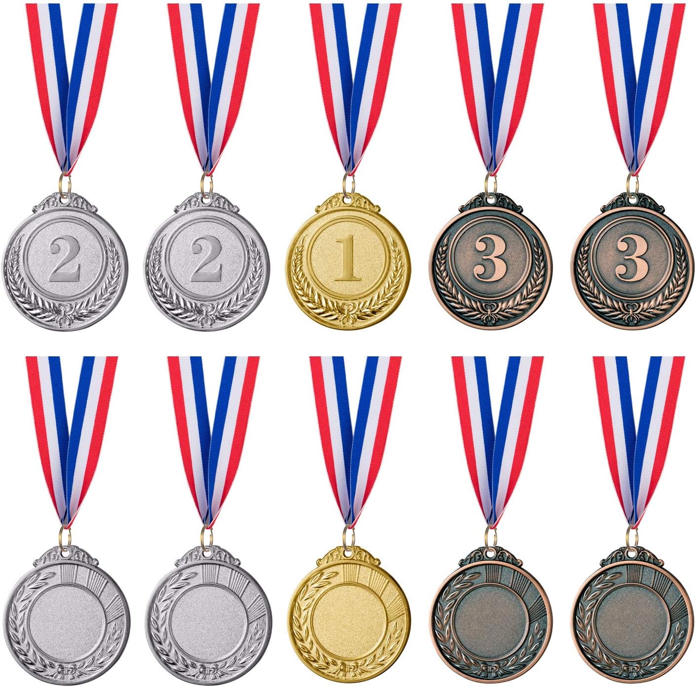 96 Piece Gold Silver Bronze Award Medals-Winner Medals Olympic Style | Gold Silver Bronze Medals Awards Medals for