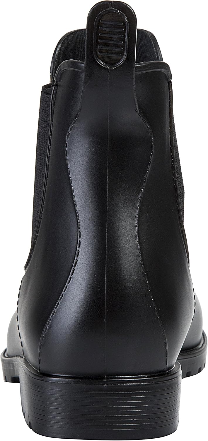 Women's Ankle Rain Boots Waterproof Chelsea Boots | Stylish Matte Finish, Easy On&Off, Non Slip, Ideal for Rainy Commute