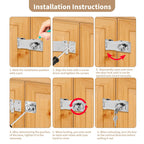 4 Packs 4 Inch Silver Keyed Hasp Locks, Heavy Duty