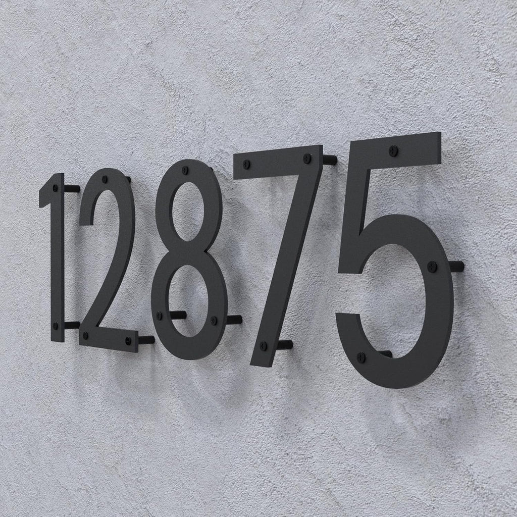 5 Inch Floating House Numbers, Metal Modern House Number for Outside | Mailbox Numbers, House Address Signs, with