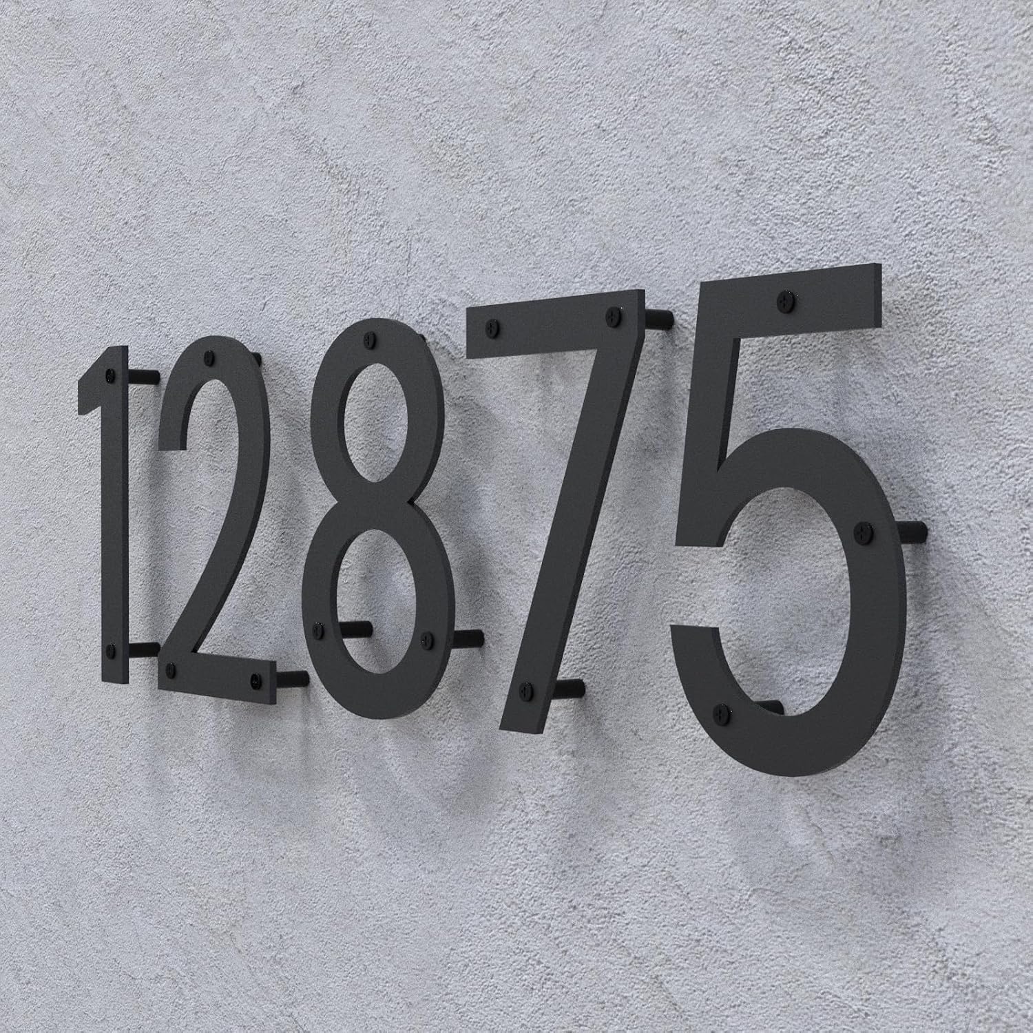 5 Inch Floating House Numbers, Metal Modern House Number for Outside | Mailbox Numbers, House Address Signs, with